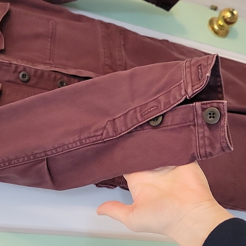 Madewell coverall jumpsuit size XS plum color 100%cotton 6 pockets - Picture 3 of 14